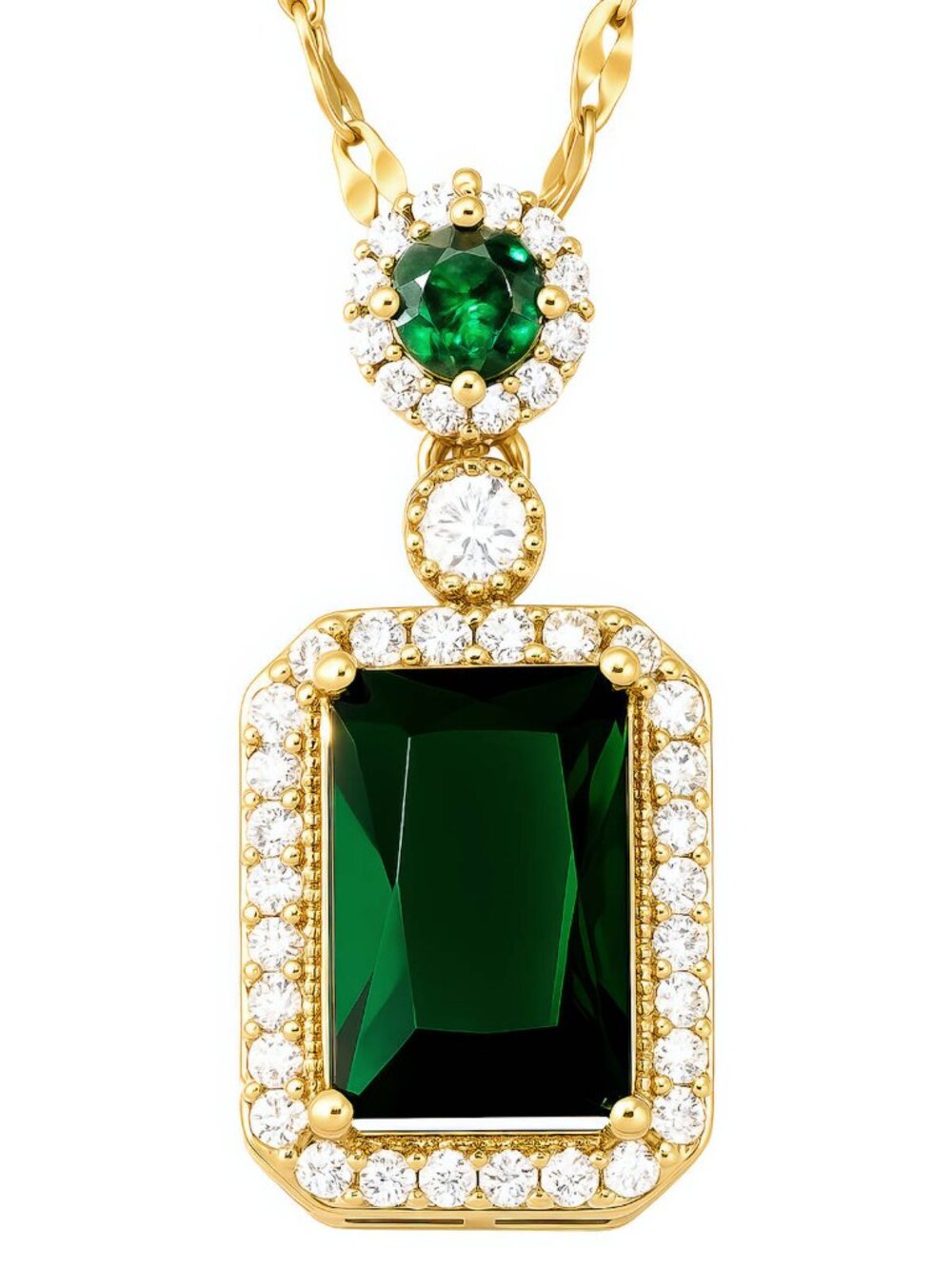 Necklace, 18K Gold Plated Steel